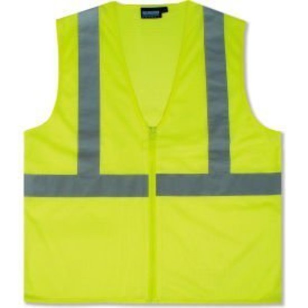 Erb Safety Aware Wear® ANSI Class 2 Economy Mesh Vest, 61446 - Lime, Size L 61446